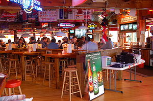 Inside of a Hooters restaurant in Chattanooga,...