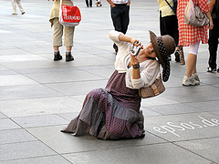 Beautiful Asian Woman Photographing